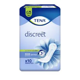 TENA Serviettes hygiéniques discreet flux extra x10