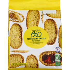 MONOPRIX BIO Petits pains grillés au froment bio 225g