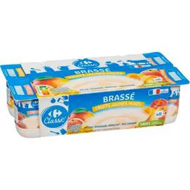 CARREFOUR CLASSIC' Yaourt fruits jaunes mixés brassé 8x125g