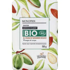 MONOPRIX BIO Savon solide amande 150 ml corps & mains 150g