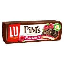 LU Biscuits génoises nappées à la framboise et au chocolat Pim's 150g