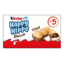 KINDER Gaufrettes fourrées au lait et au cacao Happy Hippo 103,5g