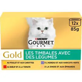 PURINA, GOURMET GOLD Pâtée pour chat assortiment 12x85g