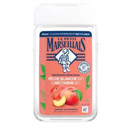 LE PETIT MARSEILLAIS Gel Douche Extra Doux Hydrate Et Rafraîchit Pêche Blanche & Nectarine Bio 250ml