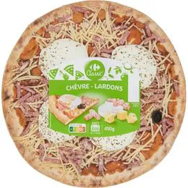 CARREFOUR CLASSIC' Pizza chèvre lardons 450g