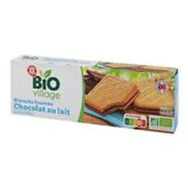 MARQUE REPÈRE, BIO VILLAGE Goûter fourré Bio - Chocolat au lait 185g