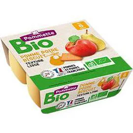 POMMETTE BIO Spécialité de pomme poire biscuit BIO, dès 6 mois 400g