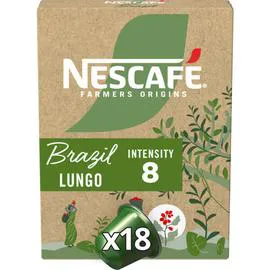 NESCAFÉ, FARMERS ORIGINS Café Brazil 18 capsules l'unité