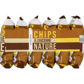 MONOPRIX Chips à l'ancienne nature 180g