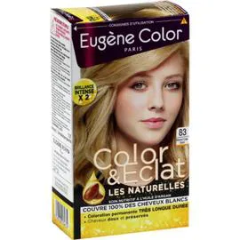 EUGÈNE COLOR 83 blond clair doré, crème colorante permanente aux extraits d'olive, soin nutri-protect 115ml