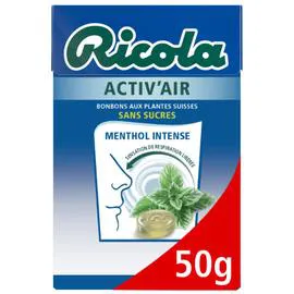 RICOLA, ACTIV'AIR Bonbons Menthol Intensen 50g