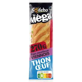 SODEBO Sandwich thon Oeuf sauce cocktail 270g