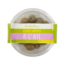 MONOPRIX Olives vertes à l'ail 150g