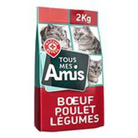 MARQUE REPÈRE, LYCAT Croquettes chat Boeuf Poulet Légumes 2kg
