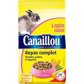 CANAILLOU Repas complet céréales, graines et légumes pour lapin nain 800g