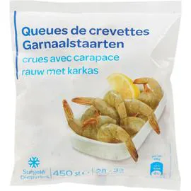 CARREFOUR CLASSIC' Queues de crevettes crues avec carapace 500g
