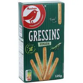 AUCHAN Gressins au romarin 125g