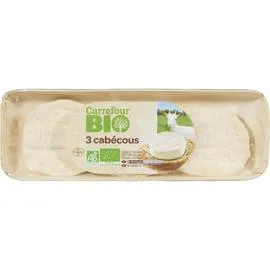 CARREFOUR BIO Fromage de Chèvre Bio Cabécou 3x35g