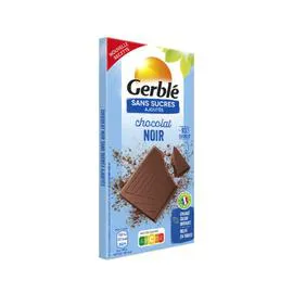 GERBLÉ Chocolat noir s/sucres ajoutés 80g