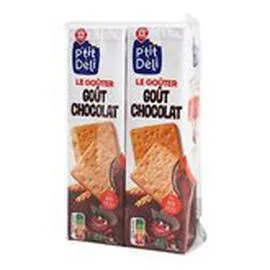 MARQUE REPÈRE, P'TIT DÉLI Biscuits Goûters Fourrés au chocolat 2x300g