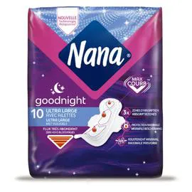 NANA Serviettes hygiéniques Ultra Goodnight x10