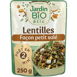 LÉA NATURE, JARDIN BIO ÉTIC Plat cuisiné lentilles façon petit salé Bio 250g