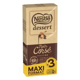NESTLÉ, DESSERT Chocolat pâtissier noir corsé 3x200g