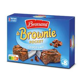 BROSSARD Gâteaux brownie chocolat au lait 8x30g