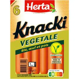 HERTA, KNACKI Saucisses végétales 210g