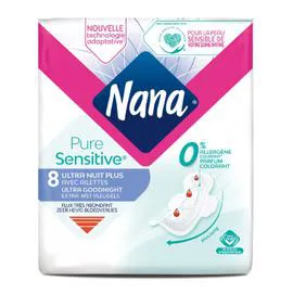 NANA Serviette hygiénique nuit x8