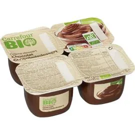 CARREFOUR BIO Crème dessert chocolat Bio 4x95g