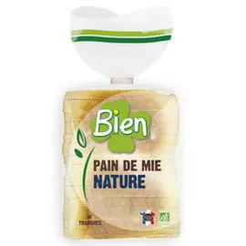 BIEN Pain De Mie Nature Bio 500g