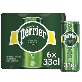 PERRIER Eau gazeuse minérale naturelle 6x33cl
