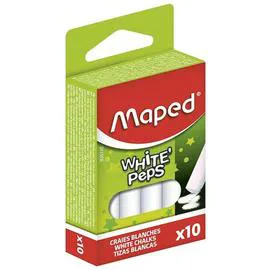 MAPED 10 Craies Blanches x10