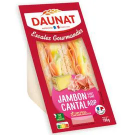 DAUNAT Sandwich jambon fumé cantal AOP 190g