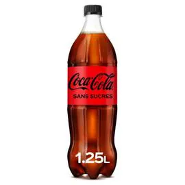 COCA-COLA Soda zéro sans sucres 1,25l