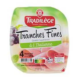 MARQUE REPÈRE, TRADILÈGE Jambon blanc A l'italienne 4 tranches 120g