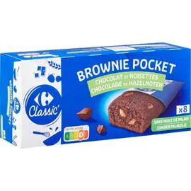 CARREFOUR CLASSIC' Brownie chocolat noisettes 8x30g