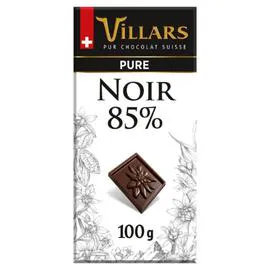 VILLARS Tablette chocolat Noir 85% 100g