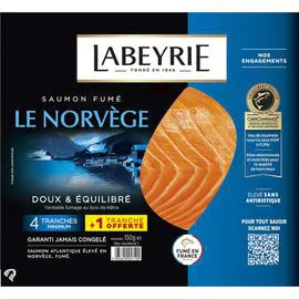 LABEYRIE Saumon fumé le Norvège x4