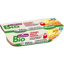 POMMETTE BIO Légumes poulet fermier BIO, dès 8 mois 2x200g