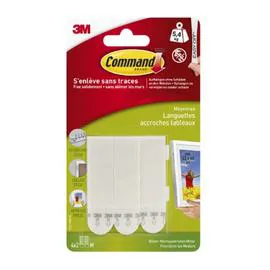 3M, SCOTCH Languette adhésive accroches tableaux x8