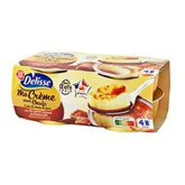 MARQUE REPÈRE, DÉLISSE Crème aux oeufs Lit caramel 4x100g
