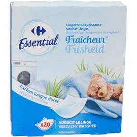 CARREFOUR ESSENTIAL Lingettes adoucissante Fraîcheur x20 