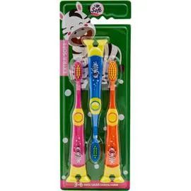 CARREFOUR SOFT Brosse à dents 3-6 ans x3