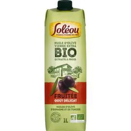 SOLÉOU Soléou Huile d'Olive Vierge Extra Bio Extraite à Froid 1l
