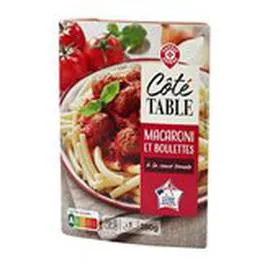 MARQUE REPÈRE, CÔTÉ TABLE Macaroni et boulette À la tomate 280g