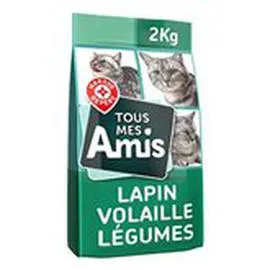 MARQUE REPÈRE, LYCAT Croquettes chat Lapin/volailles 2kg