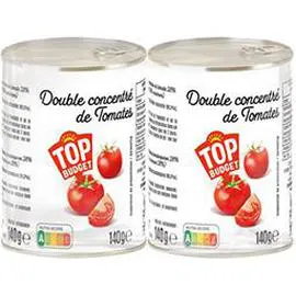 TOP BUDGET Double concentré de tomates 280g