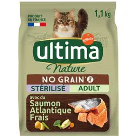 ULTIMA NATURE Croquettes pour chat saumon 1,1kg